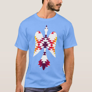 Camiseta Diseño de aves acuáticas de color blanco nativo am