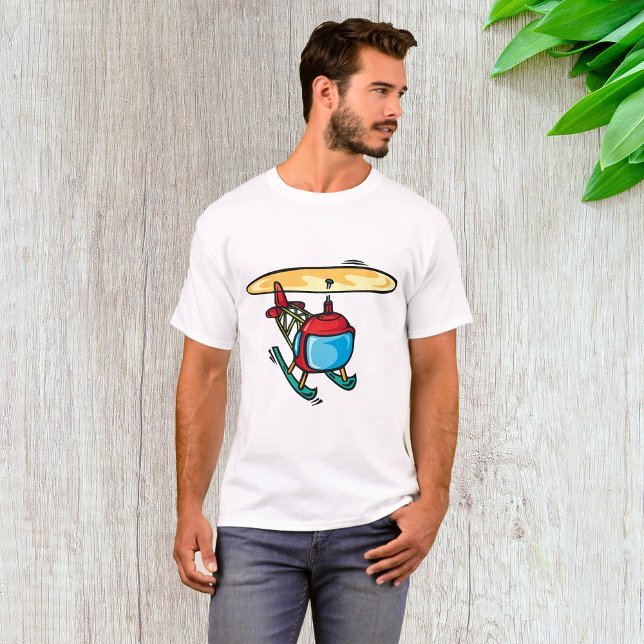 Camiseta Diseño de aviación Cute Red Helicopter Fun (Subido por el creador)