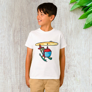 Camiseta Diseño de aviación Cute Red Helicopter Fun