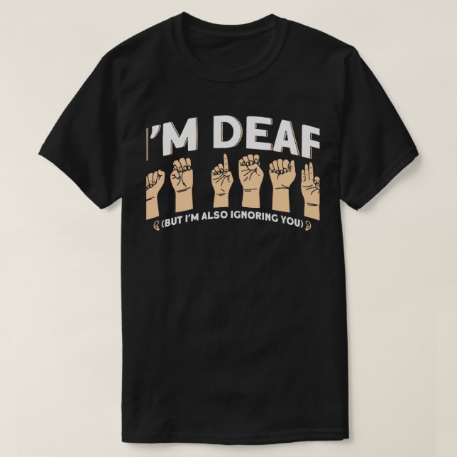 Camiseta Diseño de ayuda auditiva para lenguaje de Rótulo L (Diseño del anverso)