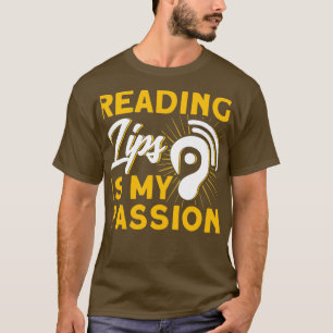 Camiseta Diseño de ayuda auditiva para lenguaje de Rótulo L