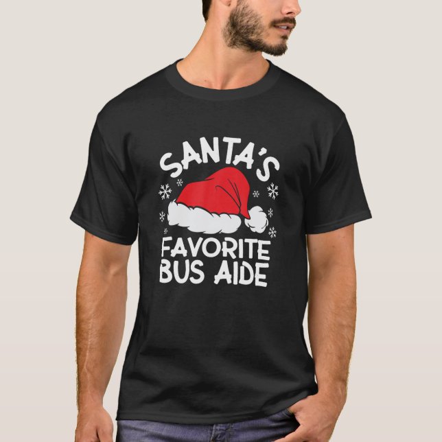 Camiseta Diseño de ayuda de autobús favorita para Navidades (Anverso)