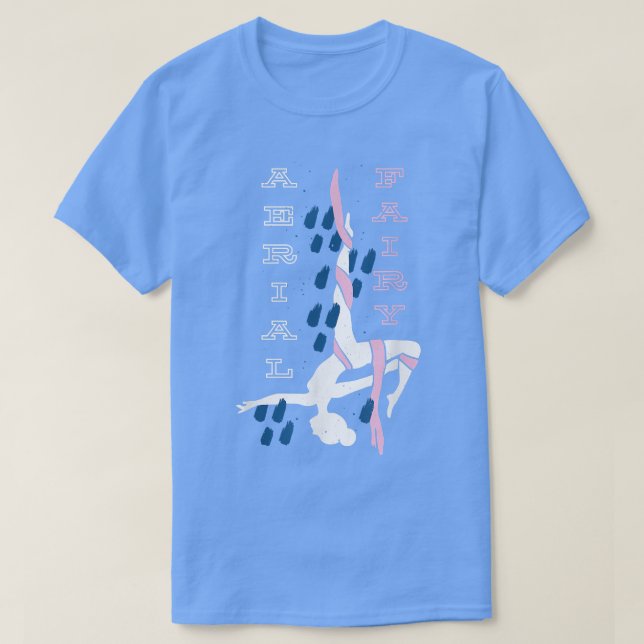 Camiseta Diseño de bailarina de cuestas de seda aérea (Diseño del anverso)