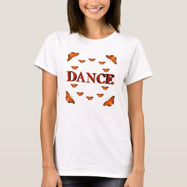 Camiseta Diseño de baile con mariposas (Anverso)