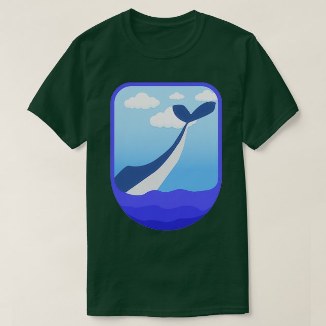 Camiseta Diseño de ballena azul (Diseño del anverso)