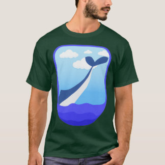 Camiseta Diseño de ballena azul