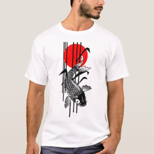 Camiseta Diseño de bambú - pescado de Nishikigoi - de Koi