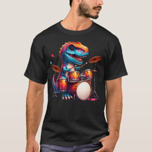 Camiseta Diseño de banda de música de T-Rex de dinosaurio g