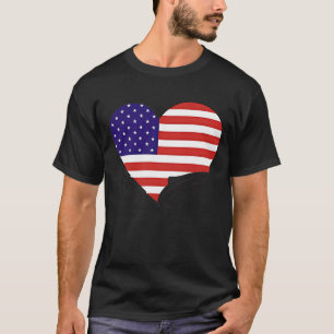 Camiseta Diseño de bandera americana de PESCA