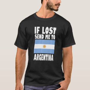 Camiseta Diseño de bandera argentina Si se pierde, envíame 