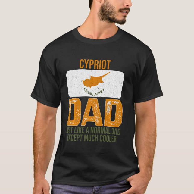 Camiseta Diseño de bandera chipriota vintage para padre (Anverso)
