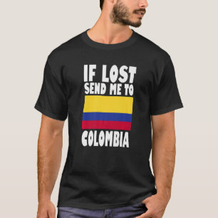 Camiseta Diseño de bandera colombiana si me pierden envíenm