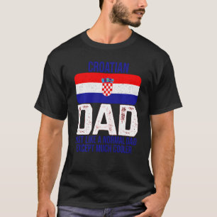 Camiseta Diseño de bandera croata de Croacia para padre