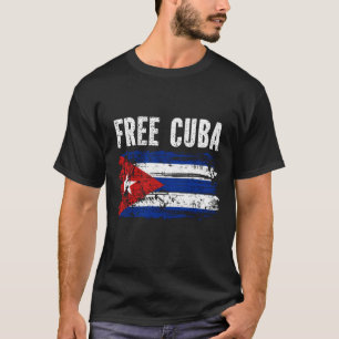 Camiseta Diseño de bandera cubana retro de Cuba libre