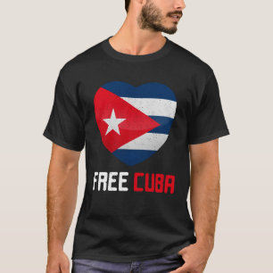 Camiseta Diseño de bandera cubana retro de Cuba libre