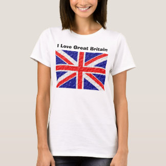 Camiseta Diseño de bandera de bandera de unión personalizad