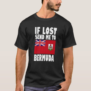Camiseta Diseño de bandera de Bermudas Si se pierde, envíen