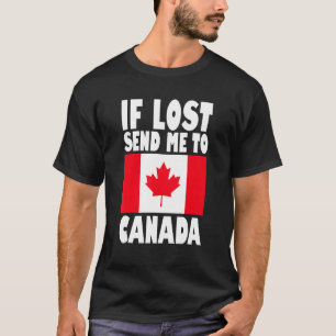 Camiseta Diseño de bandera de Canadá Si me pierdes, envíame
