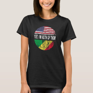 Camiseta Diseño de bandera de duelo República del Congo y A