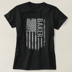 Camiseta diseño de bandera de EE. UU. desgastada para panad
