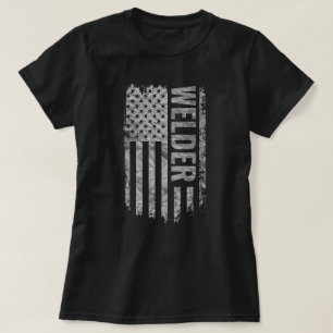 Camiseta Diseño de bandera de EE. UU. desgastada para solda