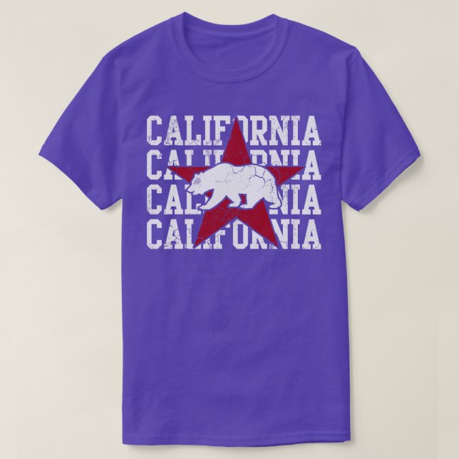 Camiseta Diseño de bandera de estado de California (Diseño del anverso)