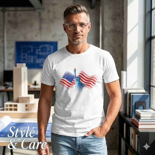 Camiseta Diseño de bandera de Estados Unidos (Patriotic USA Flag Graphic Tee Bold American Style)
