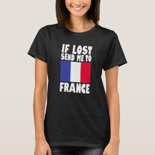 Camiseta Diseño de bandera de Francia Si se pierde envíame