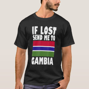Camiseta Diseño de bandera de Gambia Si se pierde, envíame