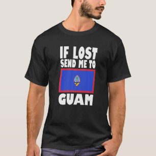 Camiseta Diseño de bandera de Guam Si se pierde envíame a G