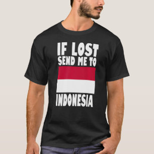 Camiseta Diseño de bandera de Indonesia Si se pierde, envía