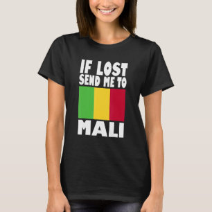 Camiseta Diseño de bandera de Mali Si me pierden, envíenme