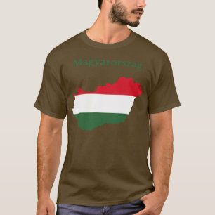 Camiseta Diseño de bandera de mapa de Hungría
