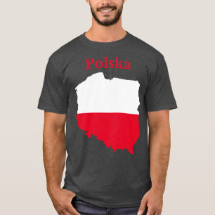 Camiseta Diseño de bandera de mapa de Polonia