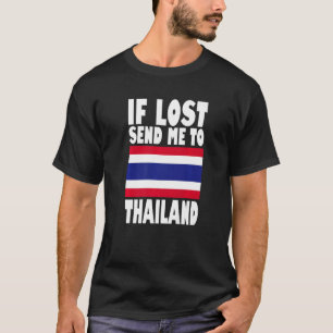 Camiseta Diseño de bandera de Tailandia Si me pierden, enví