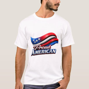 Camiseta Diseño de bandera patriótica estadounidense 3D org