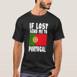 Camiseta Diseño de bandera portuguesa Si se pierde, envíame