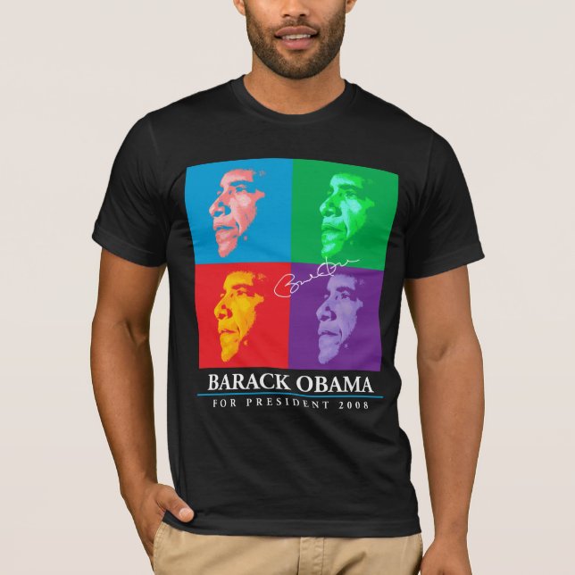 Camiseta Diseño de Barack Obama   Andy (Anverso)