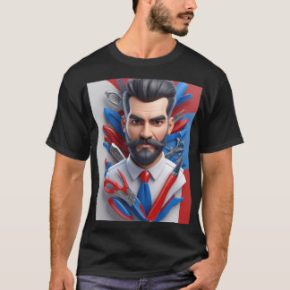 Camiseta diseño de barbería