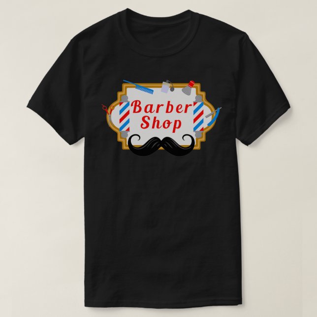 Camiseta Diseño de Barbería 2 (Diseño del anverso)