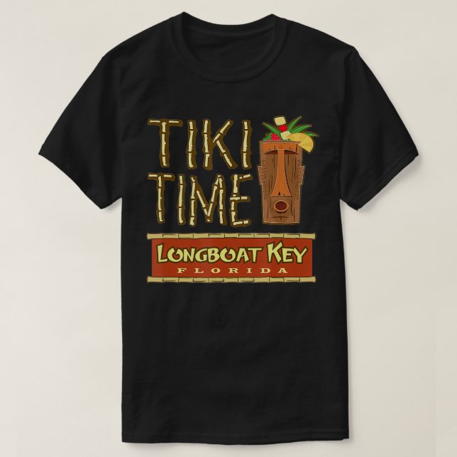 Camiseta Diseño de barra de Tiki Retro de Florida (Diseño del anverso)