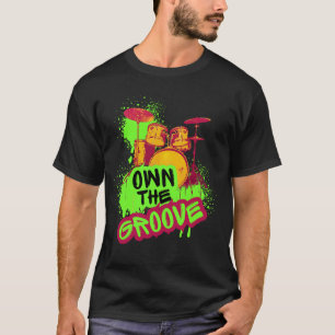 Camiseta Diseño de Batería - Domina el Ritmo