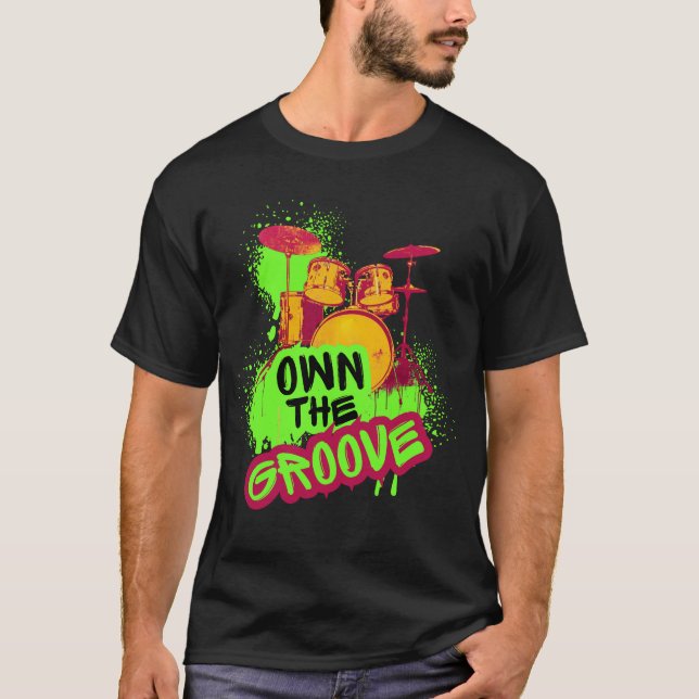 Camiseta Diseño de Batería - Domina el Ritmo (Anverso)