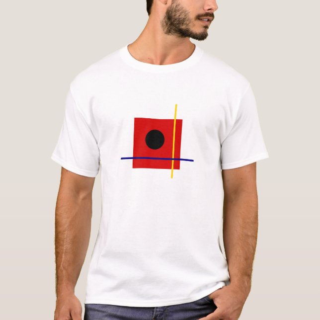 Camiseta Diseño de Bauhaus Geométrico Clásico Multicolor (Anverso)