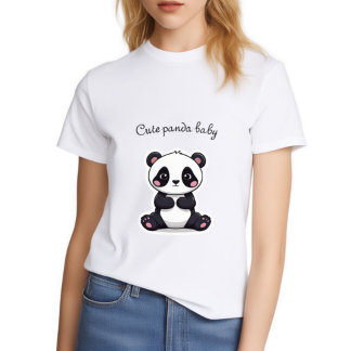 Camiseta diseño de bebé panda