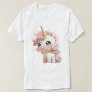 Camiseta Diseño de bebé unicornio de dibujos animados lindo