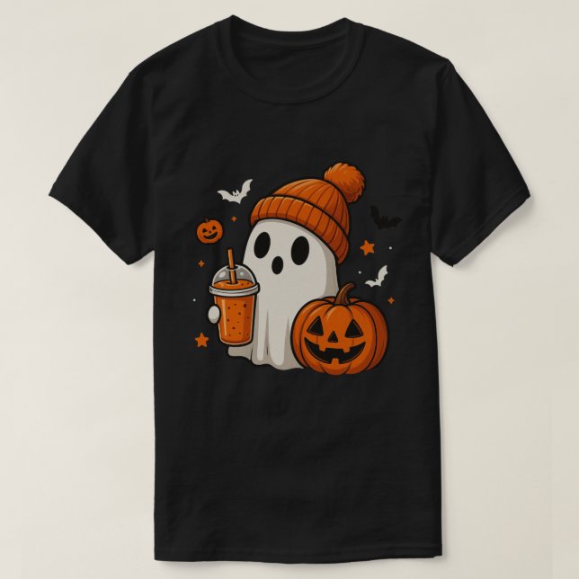 Camiseta Diseño de bebida de especias de calabaza (Diseño del anverso)