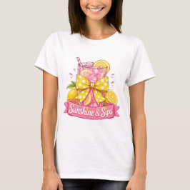 Camiseta Diseño de bebida de lunares de verano Sunshine and