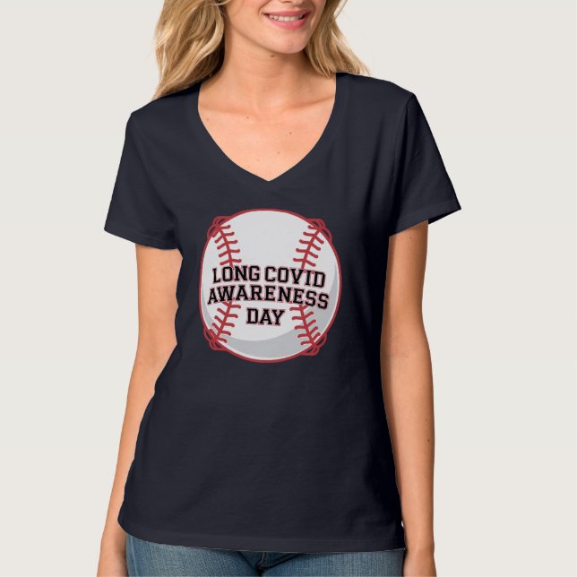 Camiseta Diseño de Béisbol en el Día de Concienciación de L (Anverso)