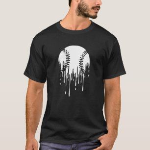 Camiseta Diseño de béisbol que gotea para fanáticos audaces